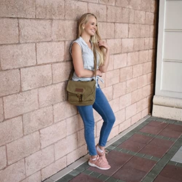 Gootium Vintage Canvas Messenger Bag Durable Crossbody Satchel