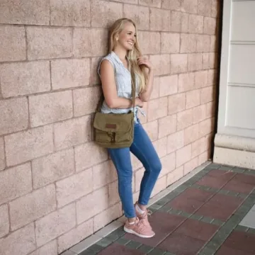 Gootium Vintage Canvas Messenger Bag Durable Crossbody Satchel