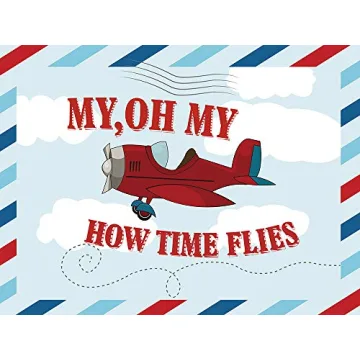 7x5ft Vintage Aircraft Birthday Backdrop for Kids
