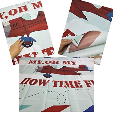 7x5ft Vintage Aircraft Birthday Backdrop for Kids