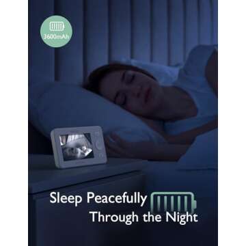 Momcozy Video Baby Monitor, 4.3" HD Baby Monitor with Camera and Audio No Wifi , Split-Screen, Infrared Night Vision Long Battery Life 2-Way Audio Pan-Tilt-Zoom Temperature Sensor Lullabies Ideal Gift