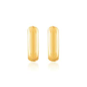 KISPER 18K Gold Plated Cuff Huggie Small Hoop Earrings for Women