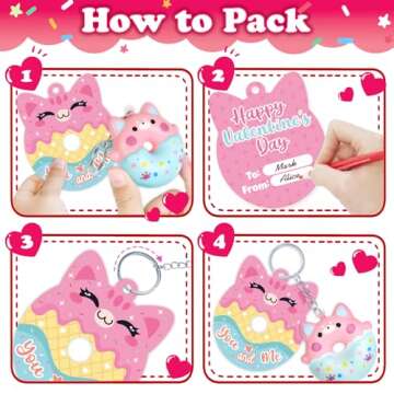 Fun Valentines Day Cards with Dessert Squishy Toys