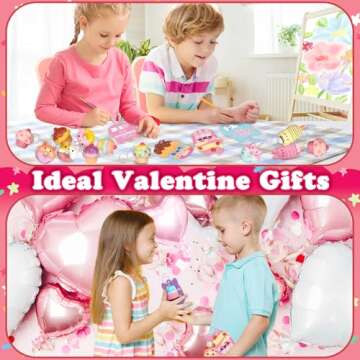 Fun Valentines Day Cards with Dessert Squishy Toys