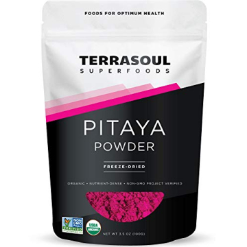 Organic Freeze-Dried Pitaya Powder by Terrasoul - Antioxidant Rich, 3.5 Oz