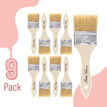 Bates 2 Inch Chip Paint Brushes, 9 Pack for Quality Painting