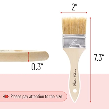 Bates 2 Inch Chip Paint Brushes, 9 Pack for Quality Painting