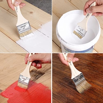 Bates 2 Inch Chip Paint Brushes, 9 Pack for Quality Painting