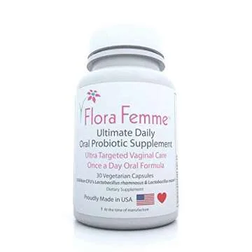 FLORAFEMME Ultimate Daily Oral Probiotic for Urinary & Vaginal Health - 25 Billion CFU