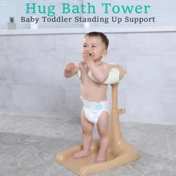 Baby Hug Bath Tower Support for Toddler Showering - Adjusts for Safety & Convenience