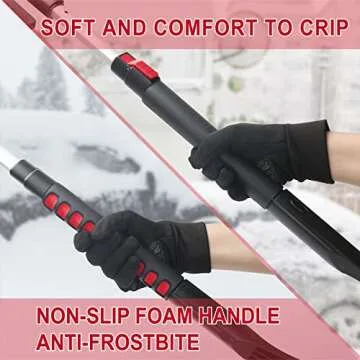 YONHAN Extendable Snow Brush & Ice Scraper 3-in-1