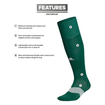 adidas Metro 5 Soccer Socks Moisture-wicking Comfort