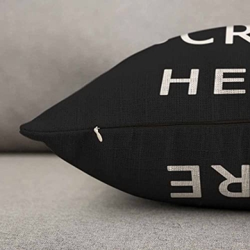 TKS MITLAN Scream Here Pillow Cover 12x20 inch Black White Phrase Pillows Decorative Throw Pillows Farmhouse Decor for Home Cushion Case
