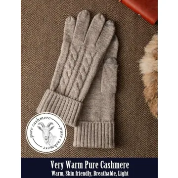 Cozy VIKIDEER Touchscreen Cashmere Gloves for Women