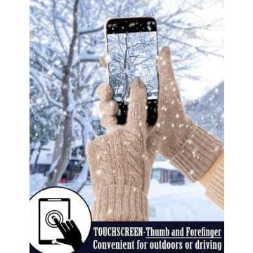 Cozy VIKIDEER Touchscreen Cashmere Gloves for Women