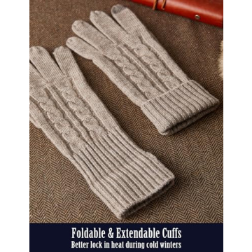 Cozy VIKIDEER Touchscreen Cashmere Gloves for Women