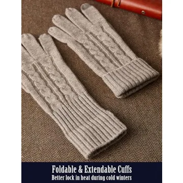 Cozy VIKIDEER Touchscreen Cashmere Gloves for Women