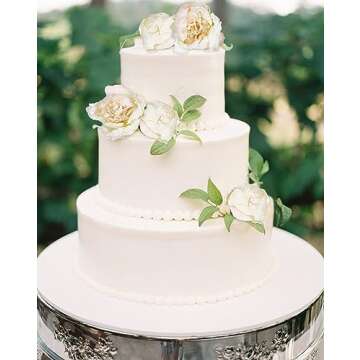 ICBOX White Artificial Peonies 2 Bouquets Silk Flowers 14Heads Vintage White Fake Flowers Faux Peony Flowers for Flower Arrangements Artificial Centerpiece Home Table Dining Room Decor (Ivory White)