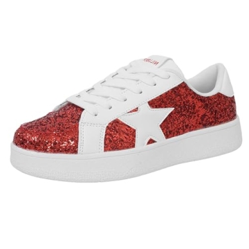 Niluber Star Sneakers for Women - Stylish Comfortable Cushioned Lace Up Shoes