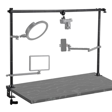 jusmo LS15 Desk Overhead Camera Mount Rig for Professional Photography and Streaming