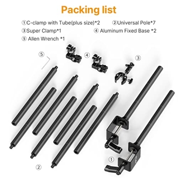 jusmo LS15 Desk Overhead Camera Mount Rig for Content Creation