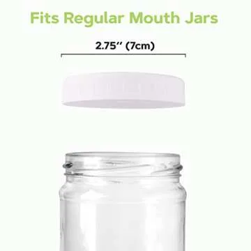 Alitte Plastic Mason Jar Lids - (Pack of 18) Upgraded Regular Mouth Jar Lids | Reusable Food Grade BPA Free Plastic Storage Cap Covers | Leak-proof Silicone Rings