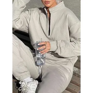 Aleumdr Women’s Cozy Solid Color Sweatsuit Set Online
