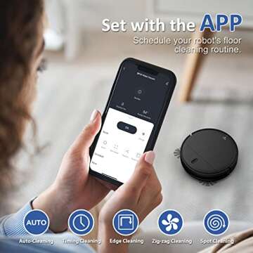 Robot Vacuum and Mop Combo, WiFi/App/Alexa, Robotic Vacuum Cleaner with Schedule, 2 in 1 Mopping Rob...