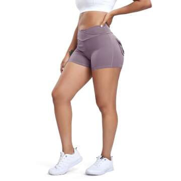 YOFIT Scrunch Butt Lifting Cargo Shorts for Women Gym Workout Booty Shorts Yoga Fitness with Pockets...