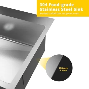 VINGLI 24-Inch Laundry Sink with Cabinet Combo