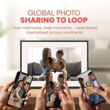 Loop Wi-Fi Digital Picture Frame with Touch Screen, 10-Inch Display, The Only Frame to Offer Text Message Photos Direct to Frame, Easy to use App, Gift to Keep Friends and Family Connected