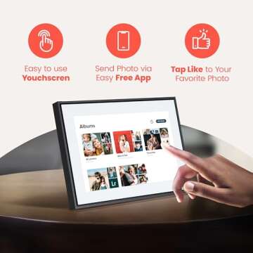 Loop Wi-Fi Digital Picture Frame with Touch Screen, 10-Inch Display, The Only Frame to Offer Text Message Photos Direct to Frame, Easy to use App, Gift to Keep Friends and Family Connected