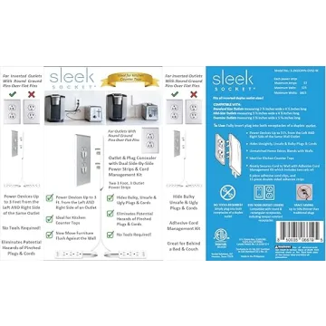 Ultra-Thin Outlet Concealer & Cord Kit for Kitchens