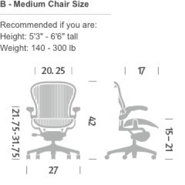 Herman Miller Classic Aeron Chair Size B | Premium Comfort