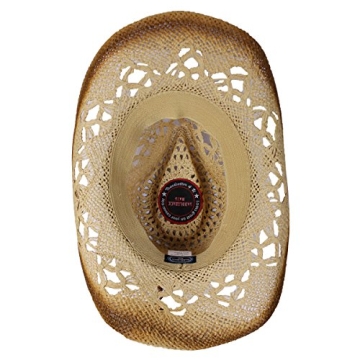 Saddleback Shapeable Toyo Straw Cowboy Hat with Beaded Trim