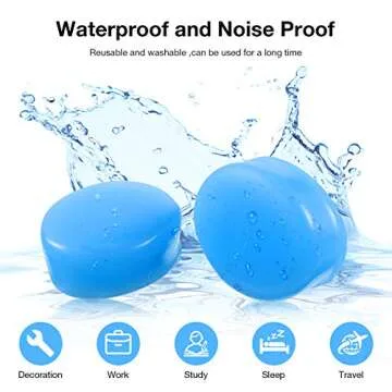 Frienda 21 Pairs Ear Plugs for Sleeping Reusable Moldable Silicone Earplugs Soft Noise Cancelling Earplugs Sound Blocking Ear Plugs with Case for Swimming Concert 32dB NRR (White, Blue, Orange)