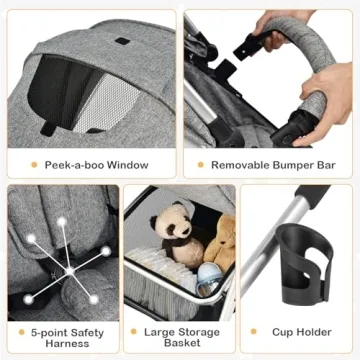 BABY JOY Convertible Stroller: High Landscape & Reversible