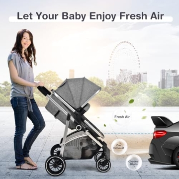 BABY JOY Convertible Stroller: High Landscape & Reversible