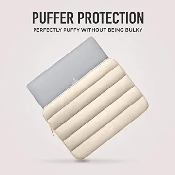 Vandel - The Original Puffy Laptop Sleeve 13-14 Inch Laptop Sleeve. Beige Laptop Sleeve for Women. Carrying Case Laptop Cover for MacBook Pro 14 Inch Sleeve, MacBook Air Sleeve 13 Inch, iPad Pro 12.9