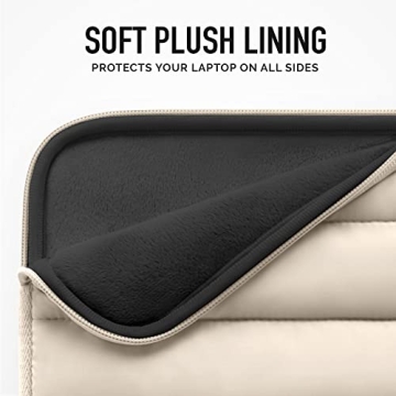 Vandel - The Original Puffy Laptop Sleeve 13-14 Inch Laptop Sleeve. Beige Laptop Sleeve for Women. Carrying Case Laptop Cover for MacBook Pro 14 Inch Sleeve, MacBook Air Sleeve 13 Inch, iPad Pro 12.9