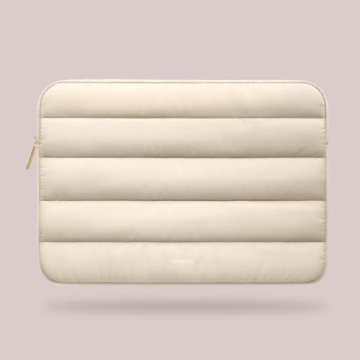 Vandel - The Original Puffy Laptop Sleeve 13-14 Inch Laptop Sleeve. Beige Laptop Sleeve for Women. Carrying Case Laptop Cover for MacBook Pro 14 Inch Sleeve, MacBook Air Sleeve 13 Inch, iPad Pro 12.9