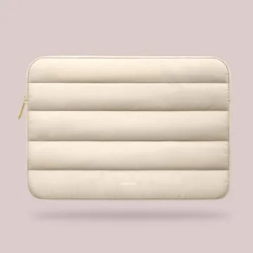 Vandel - The Original Puffy Laptop Sleeve 13-14 Inch Laptop Sleeve. Beige Laptop Sleeve for Women. Carrying Case Laptop Cover for MacBook Pro 14 Inch Sleeve, MacBook Air Sleeve 13 Inch, iPad Pro 12.9