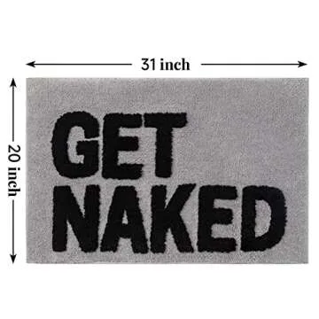 Stylish UIOIU Get Naked Bath Mat for Every Bathroom