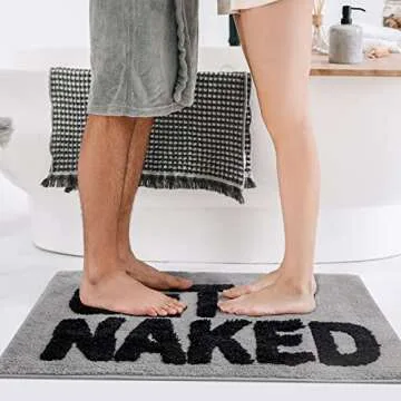 Stylish UIOIU Get Naked Bath Mat for Every Bathroom