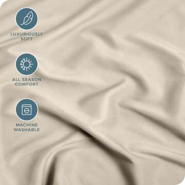 Bare Home Fitted Bottom Sheet King Size - Premium 1800 Microfiber - Ultra-Soft Hotel Luxury - Deep Pocket - Durable and Long Lasting (King, Sand)