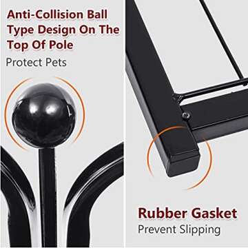 Dog Fence 16 Panels 32" H Pet Playpen Metal Outdoor Portable Camping RV Dog Fences Runs Cage Foldable Exercise Pens Fencing with Two Doors Indoor Temporary Fence for Dogs, Puppy, Garden