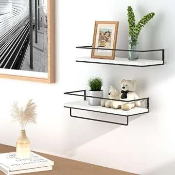 Versatile ZGO Floating Shelves with Towel Rack