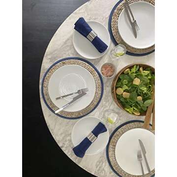 bzyoo 12 Piece White Melamine Dinnerware Set - Durable, Easy to Clean Plates and Bowls - Ideals for ...