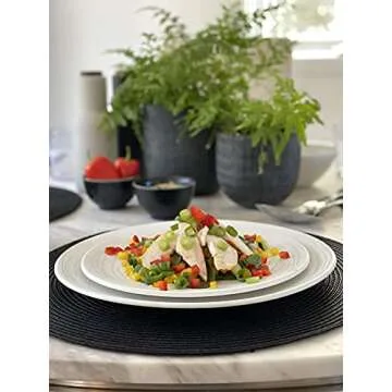 bzyoo 12 Piece Melamine Dinnerware Set for All Occasions