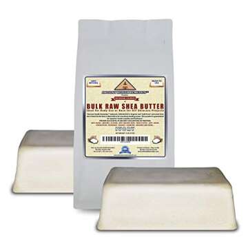 ANCIENT HEALTH REMEDIES Organic Unrefined Raw African Ivory White Shea Butter Blocks/Jar Grade A for...